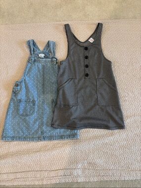 wonder nation Black Gingham Pinafore Dress